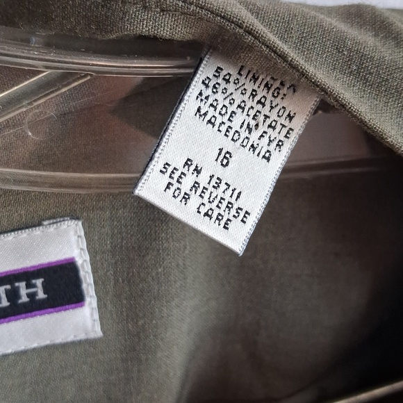 Amanda Smith Olive Green Blazer Jacket And Skirt - Picture 3 of 8